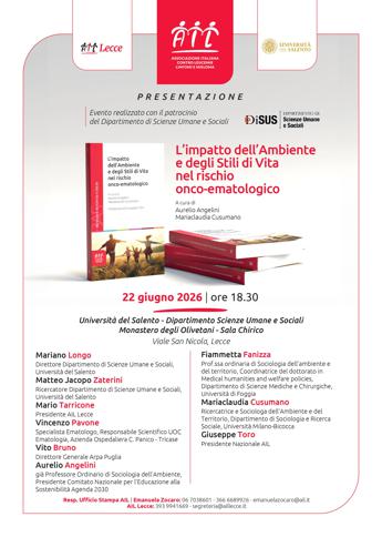 tumori ail presenta volume limpatto dellambiente e degli stili di vita 2