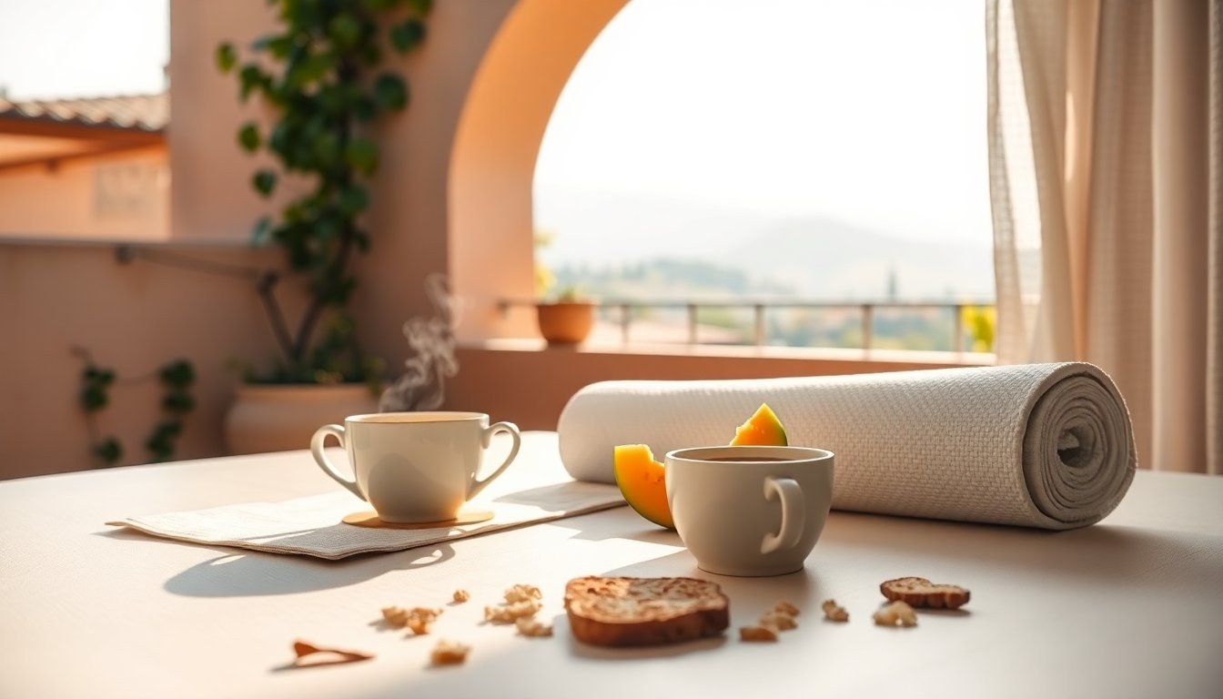 Mattina di vinyasa e colazione nella Terrazza de La Fattoria