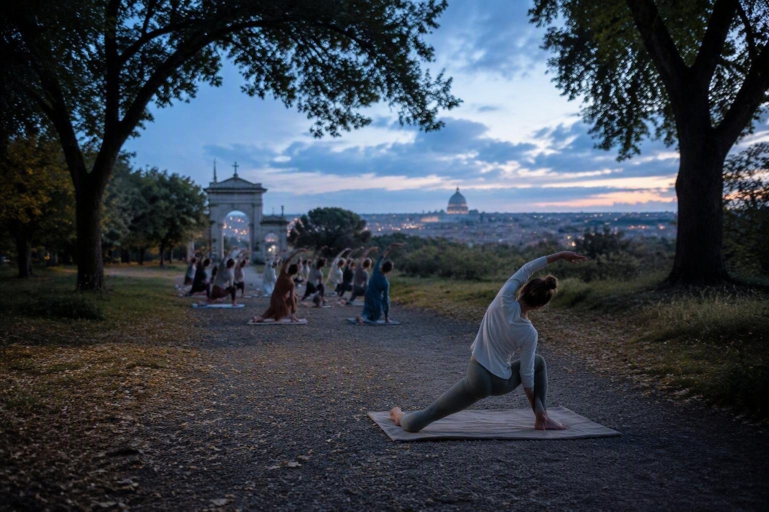Lezione di yoga fluida sabato 19 settembre al Parco della Caffarella