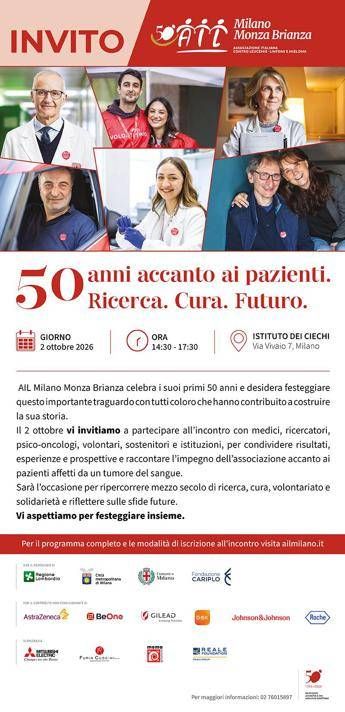 ail milano monza brianza compie 50 anni accanto ai pazienti e alla ricerca 2