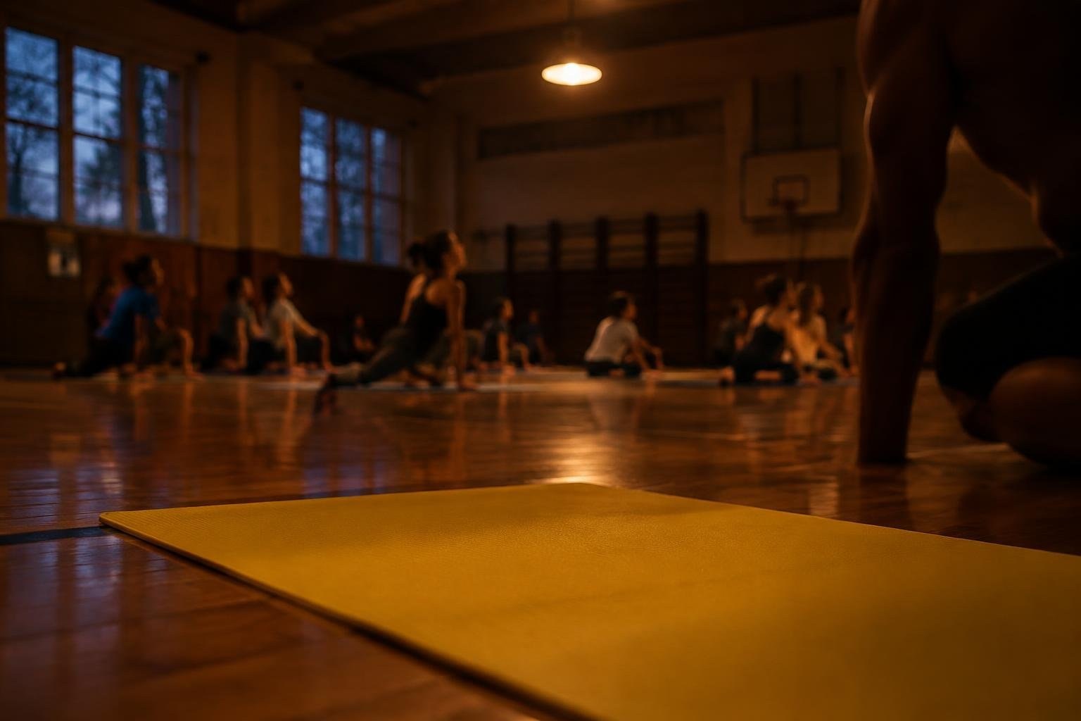 Lezione settimanale di yoga per principianti in centro città
