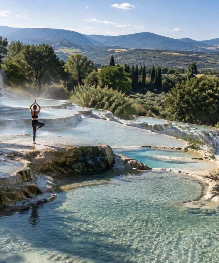 Sette notti di benessere termale e yoga nella natura di Saturnia