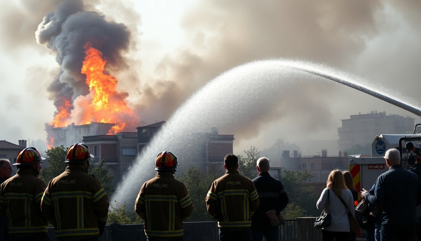 Incendio a Roma: feriti ed evacuazioni nel quartiere San Lorenzo