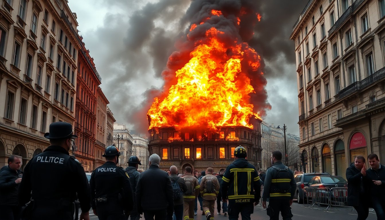 Incendio in centro città provoca feriti e evacuazioni