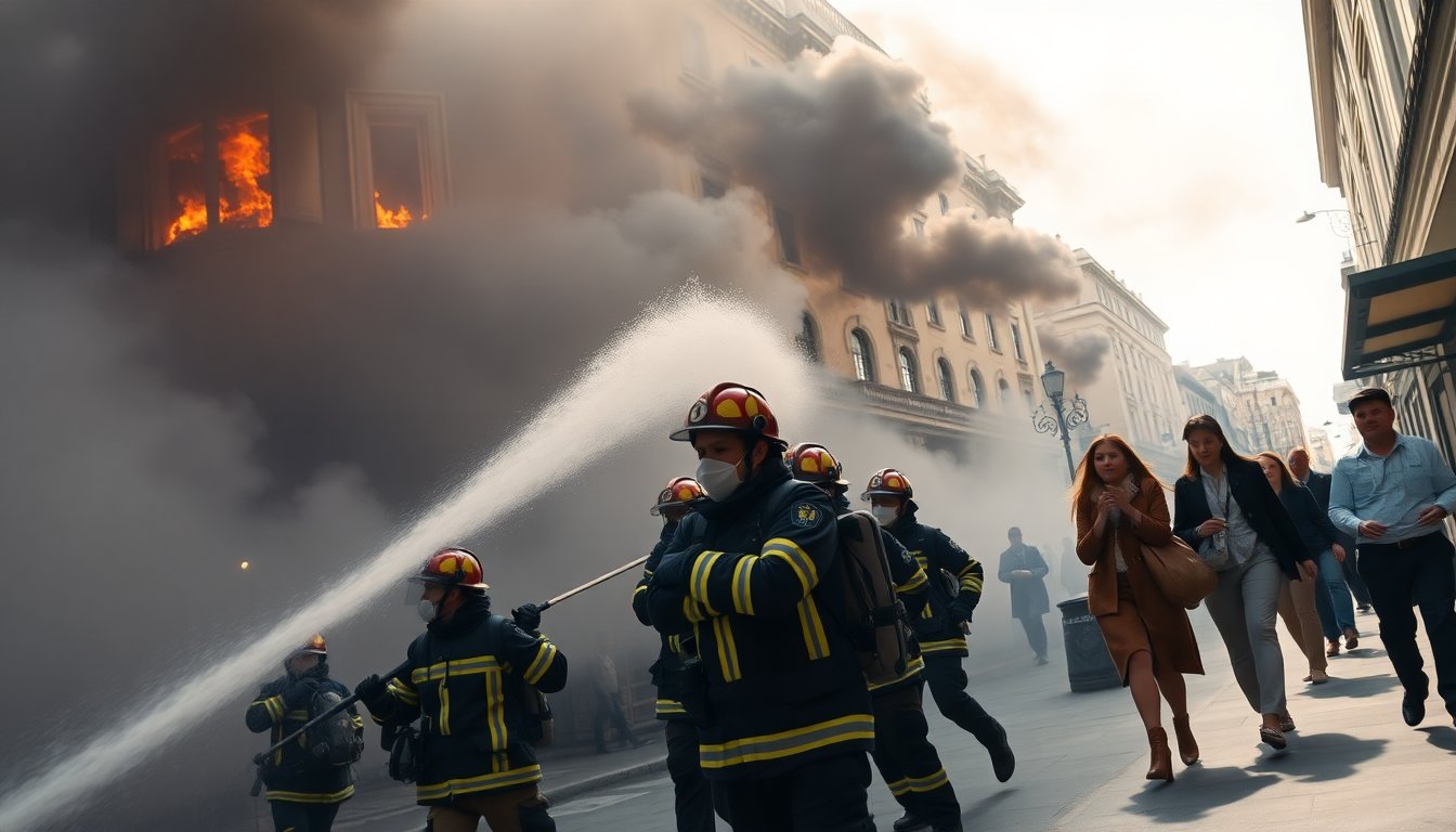 Incendio in hotel a Milano: evacuazione massiccia in corso