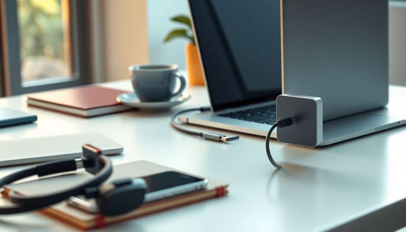 Cavo USB-C retrattile compatto con PD 60W e compatibilità Thunderbolt
