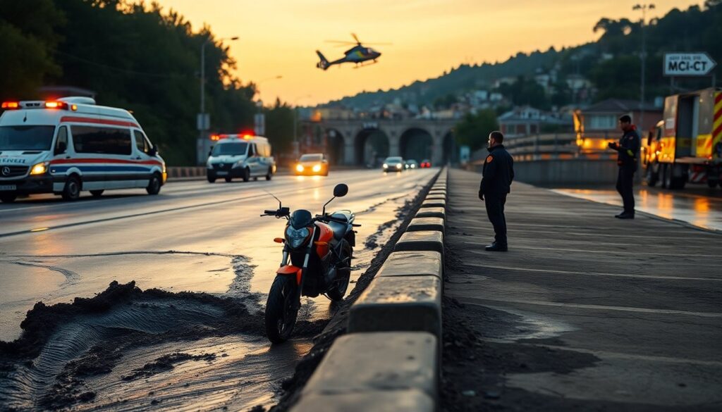 Moto fuori strada a Ponte Marango: 24enne elitrasportato a Mestre