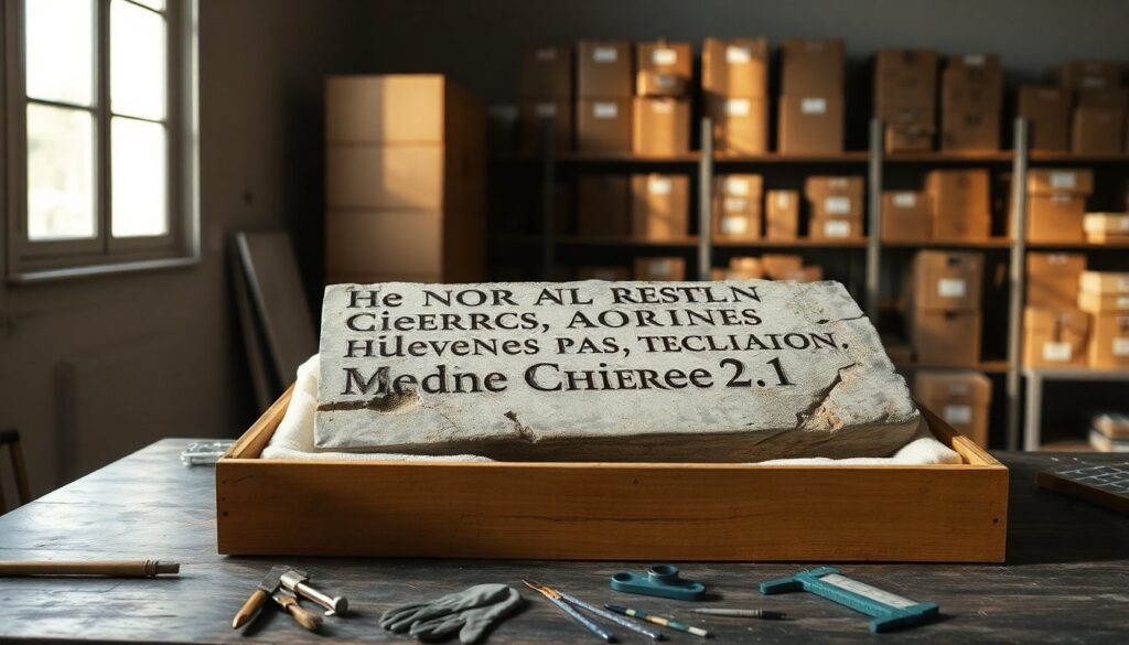 Stele romana recuperata a Campagna Lupia e assegnata al Comune