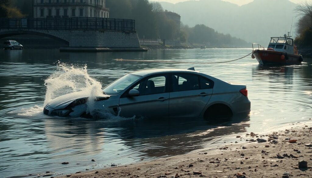 Auto nel Sile a Jesolo Paese: soccorsi e recupero di una vittima