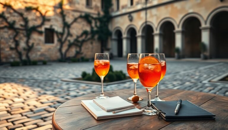 Spettacolo degustazione ti racconto lo spritz nel cortile dell’ex Monastero di Santa Caterina