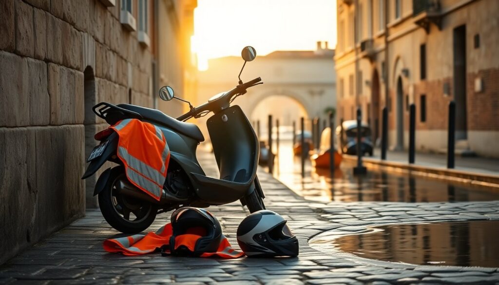 Scooter e moto a Venezia: best practice per visibilità, frenata sul bagnato e cantieri