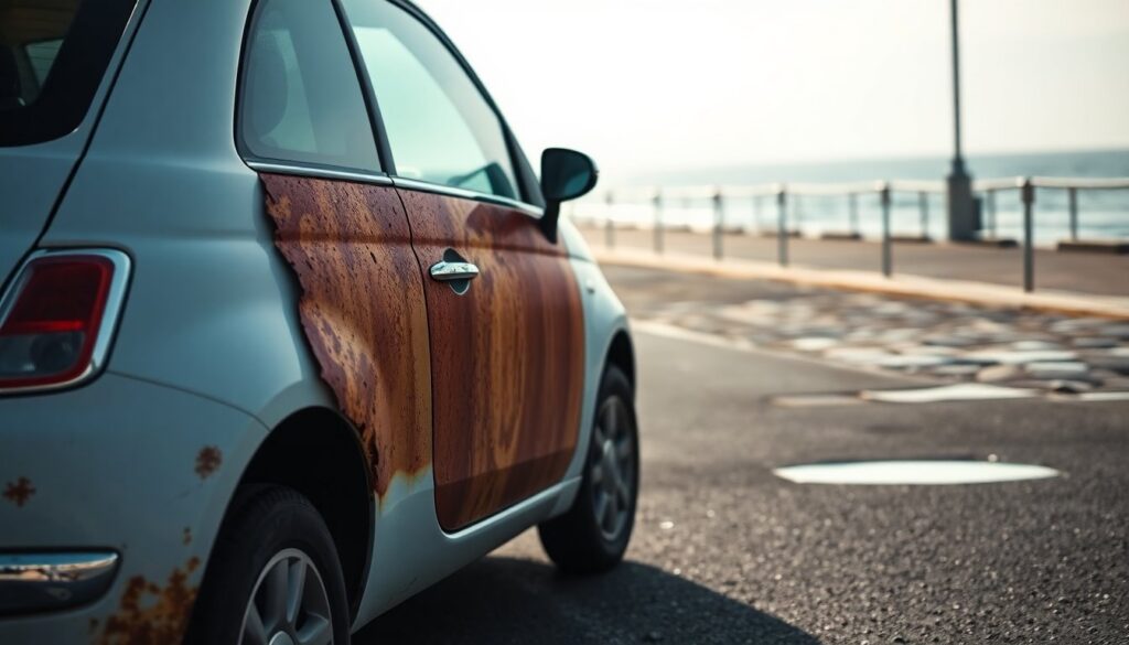 Vandalismo a Sottomarina: Fiat 500 danneggiata con sostanze corrosive