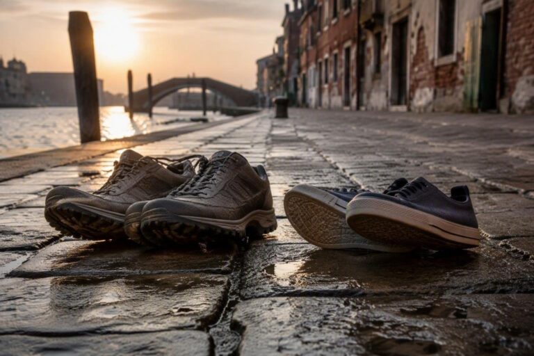 Camminare a Venezia: suole, supporto e materiali a prova di calli e ponti