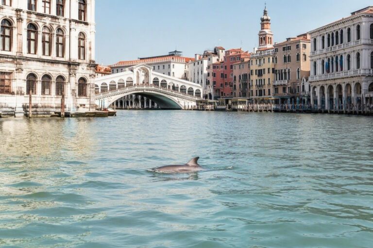 Delfino a Venezia: l’avvistamento nel cuore della città lagunare