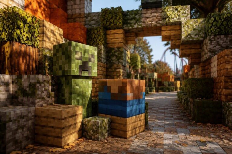 Minecraft a Gardaland: incontra Steve, Creeper e i mob fino al 28 agosto