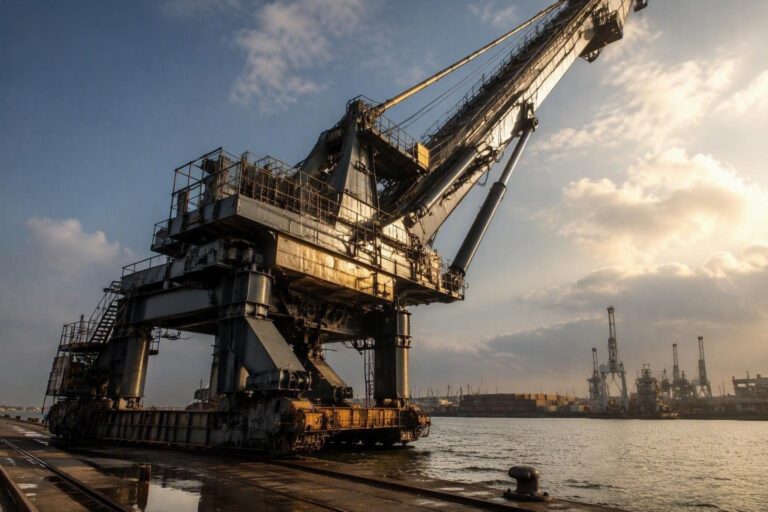 Trasporto eccezionale a Chioggia: la gru Goliath di Cimolai Technology in viaggio verso Monfalcone