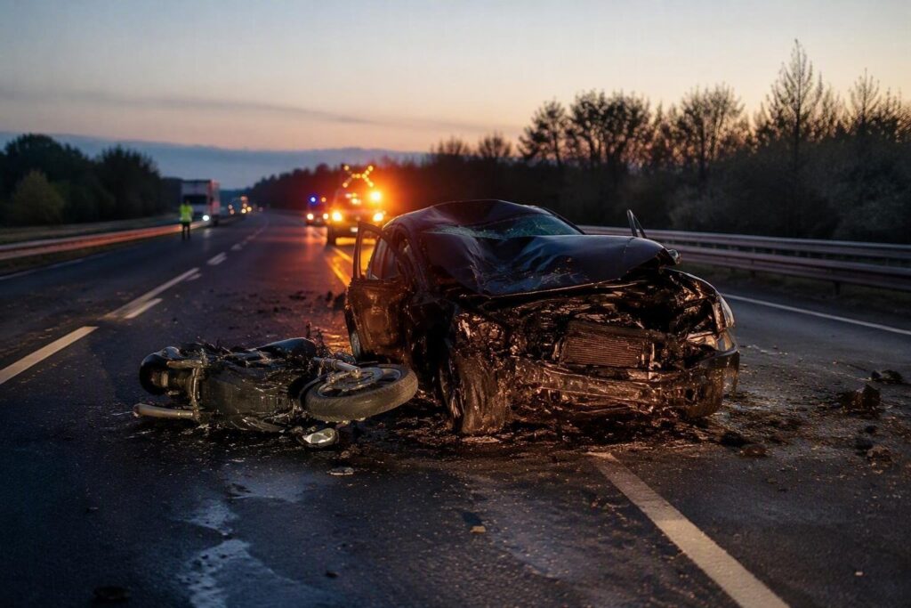 Grave collisione tra auto e moto chiude la statale 14 a Musile