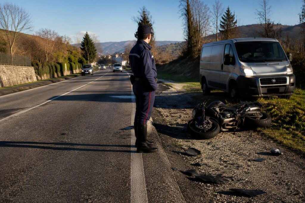 Incidente mortale a Cordignano: motociclista di 28 anni muore in collisione con un furgone