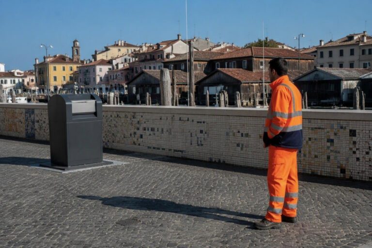 Rinnovo delle campane per la raccolta di abiti usati a Chioggia