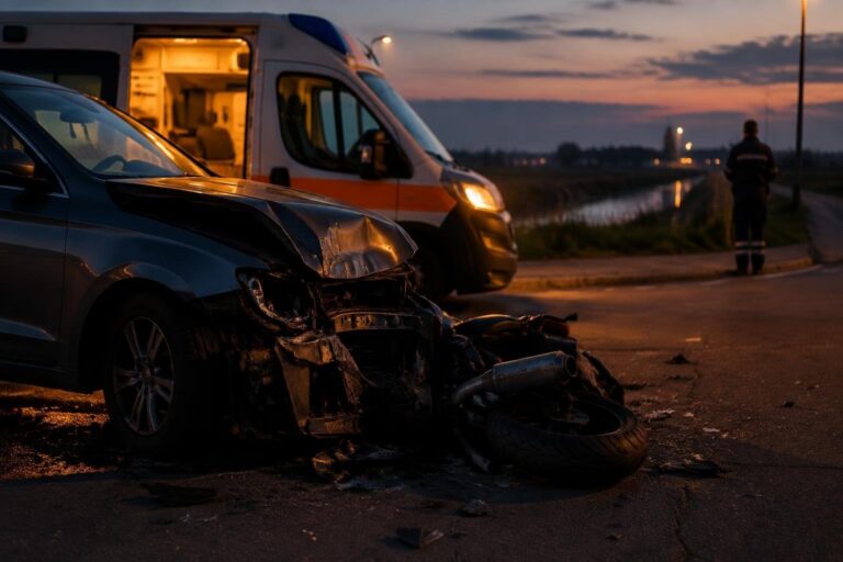 Collisione tra auto e moto a Rovigo: 1 morto, 4 feriti
