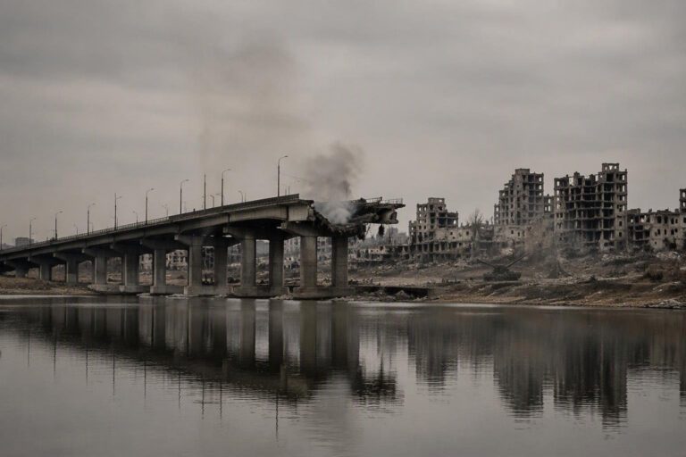 Ponte sud di Kiev colpito di nuovo, mentre il ponte nord subisce attacco