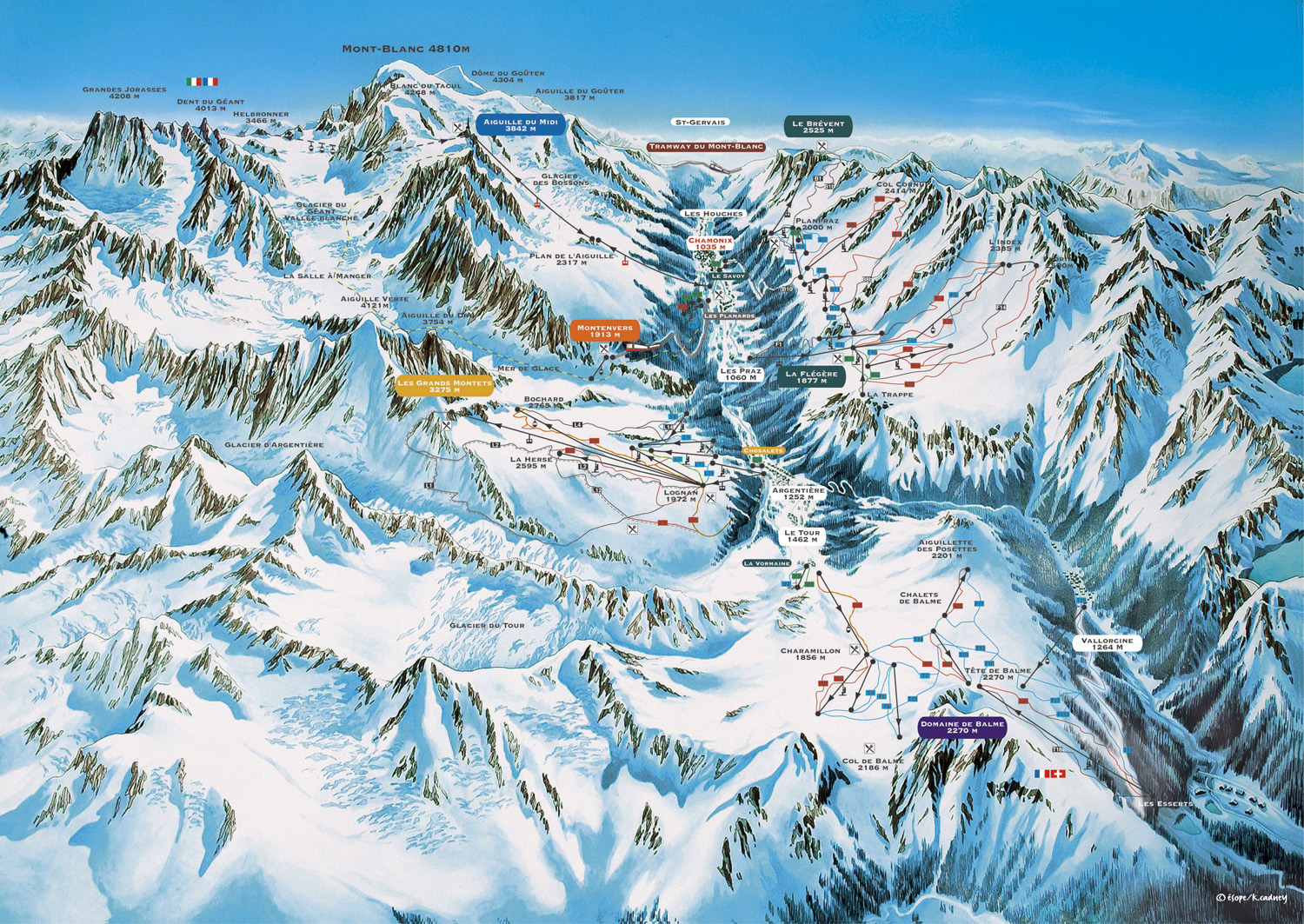 Chamonix pistemap full