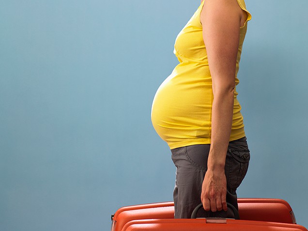 pregnant woman baggage 636