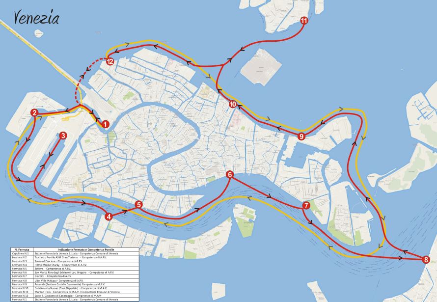 CitySightseeing Venezia itinerario