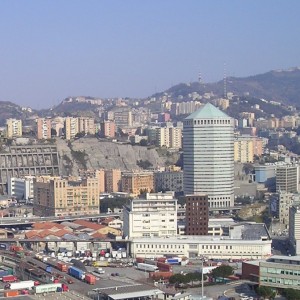 Il quartiere di San Benigno dalla Lanterna a Genova