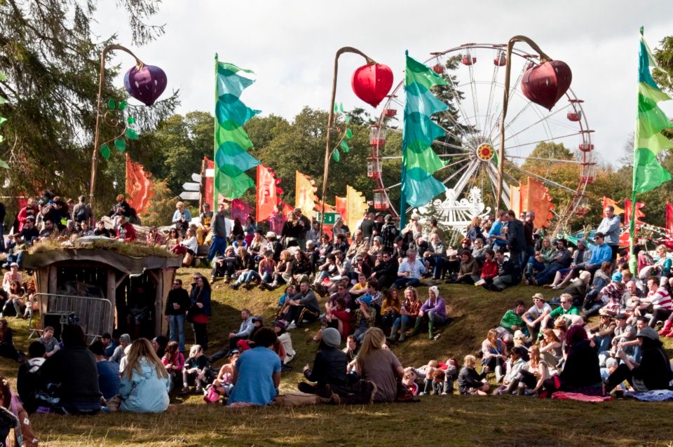 Picture showing the crowd at the Body  Soul arena at Electric Picnic 2010