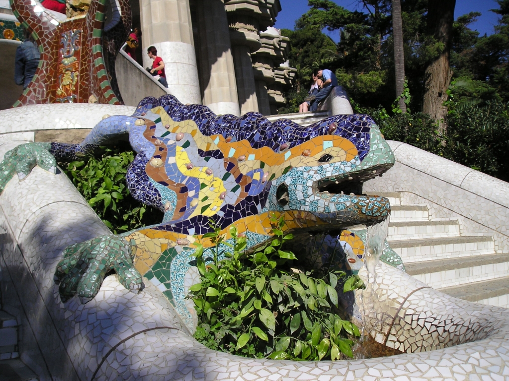 Ingresso del Parc Güell a Barcellona novembre 2005