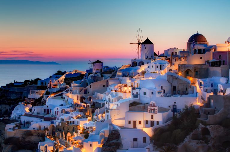 Oia Santorini HDR sunset