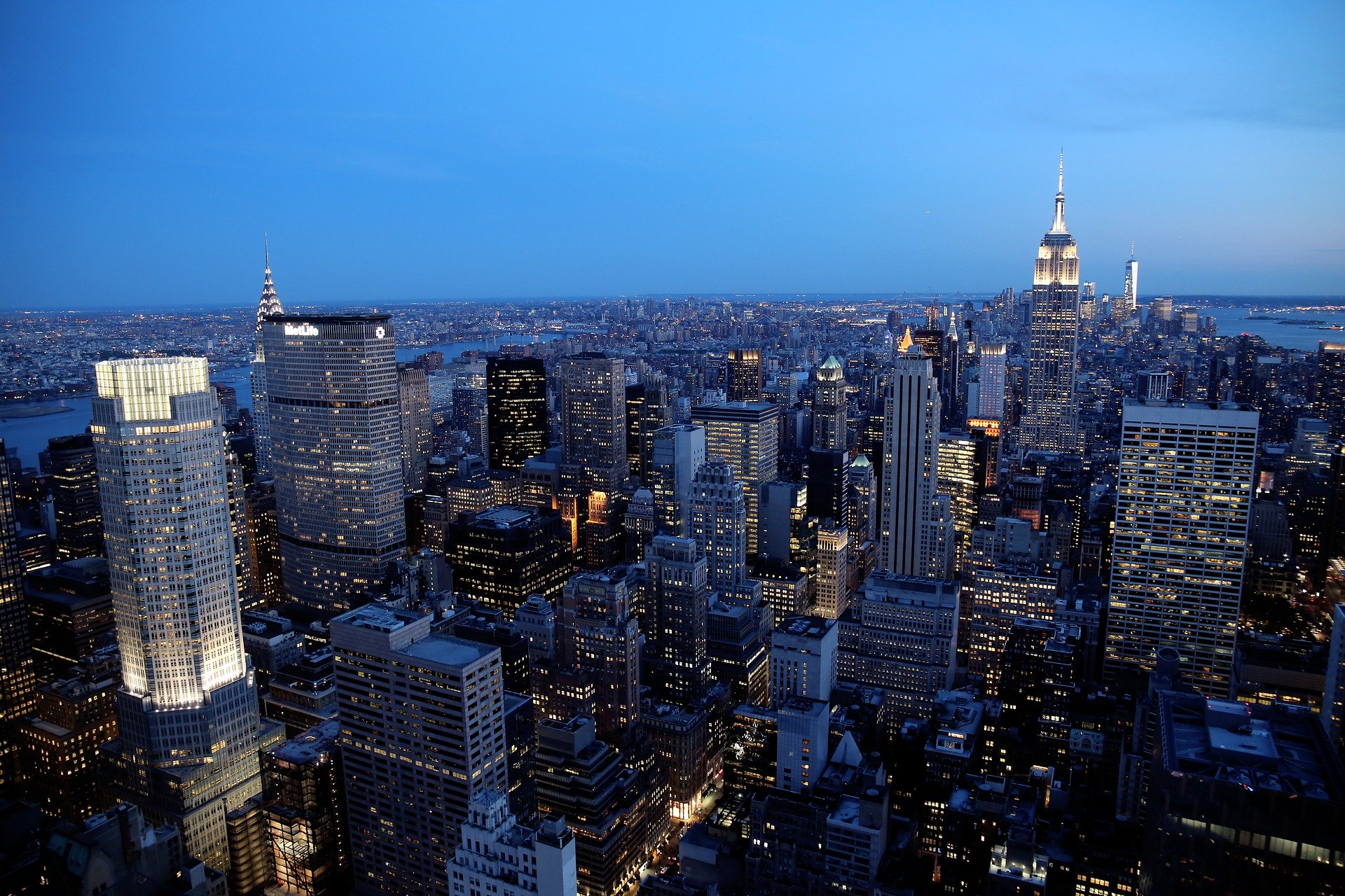 New York vista dall'alto Grande Mela