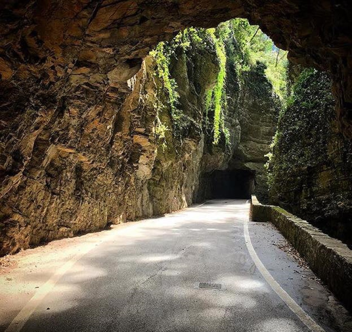 strada della forra in macchina