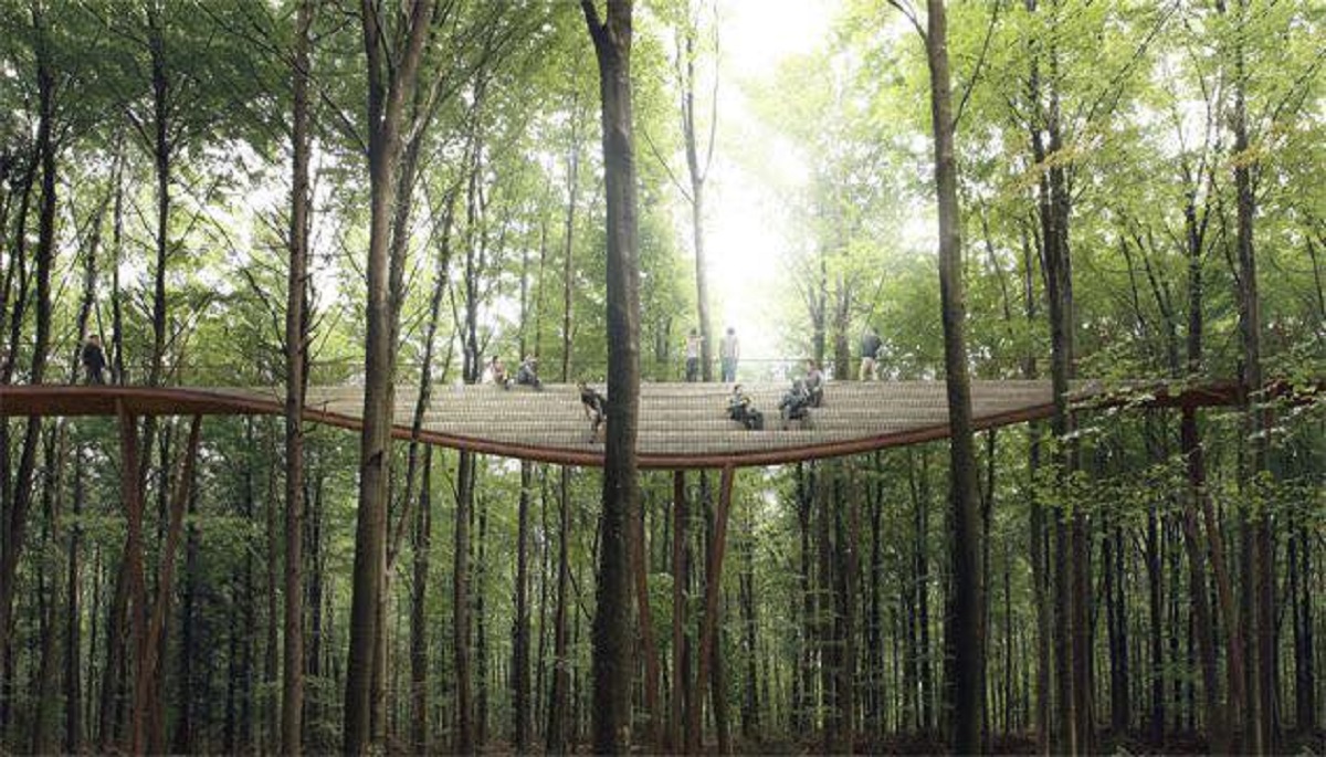 danimarca passerella alberi