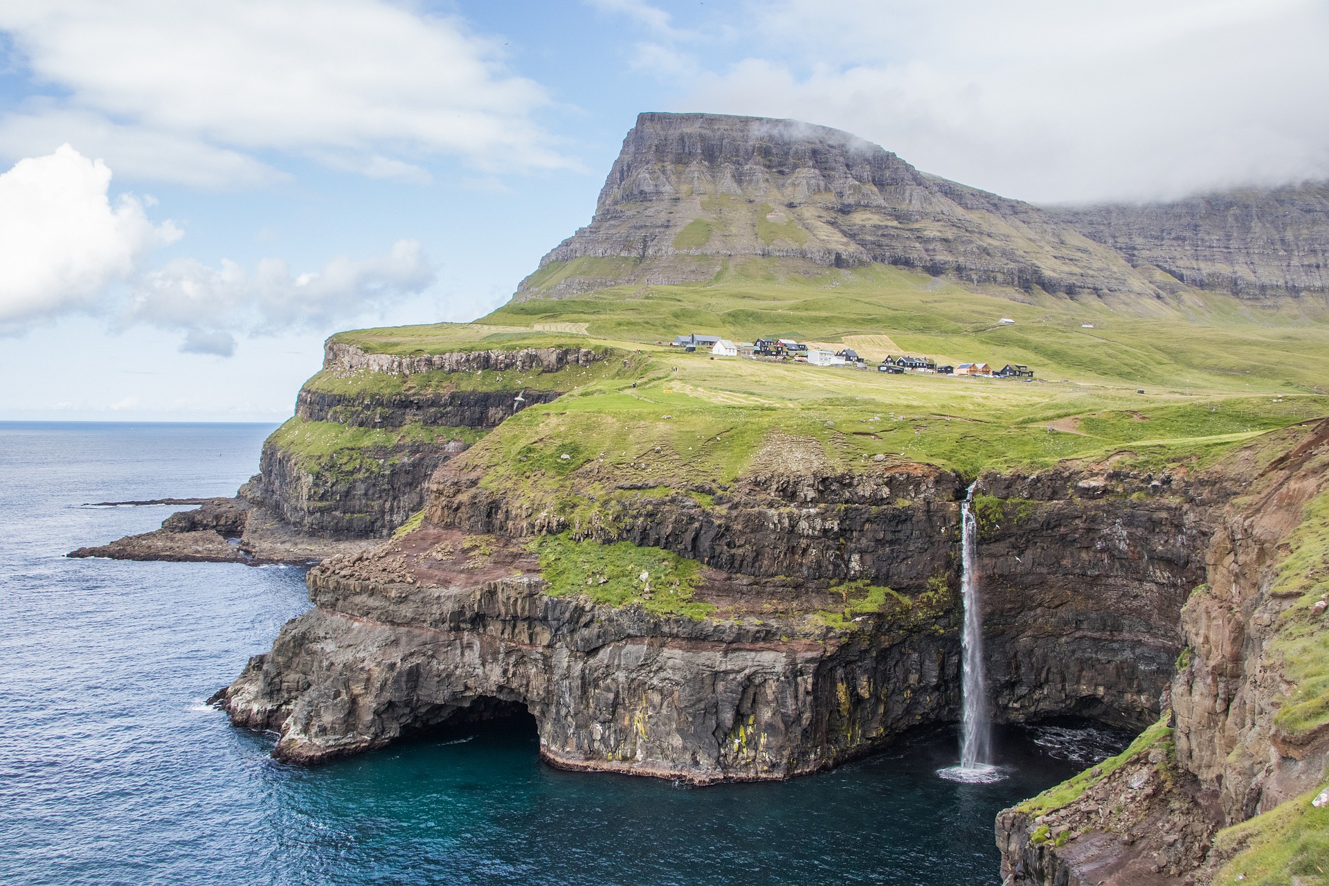 La cascata M&uacute;lafossur - Isole Faroe