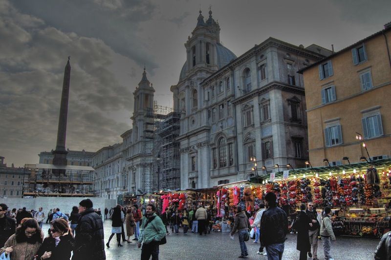 Piazza Navona Roma mercatini natale 2021