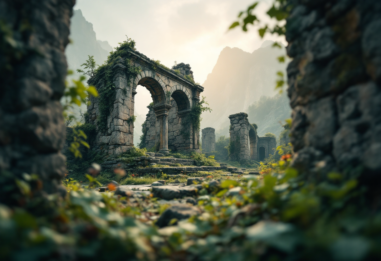 Scena cinematografica che mostra location iconiche