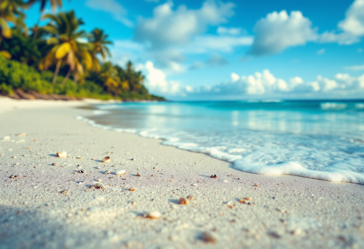 Spiaggia di Anse Cocos con acque turchesi e sabbia bianca