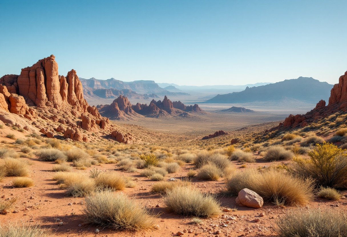 Panorama delle Bardenas Reales, un parco naturale spagnolo