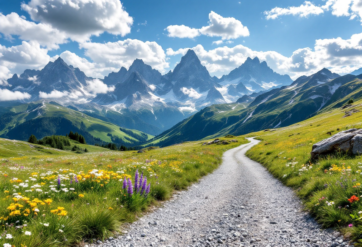 Ciclista esplora i paesaggi dell'Alto Adige