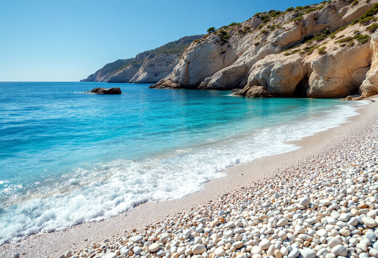 Vista panoramica di Cala Mariolu, spiaggia della Sardegna