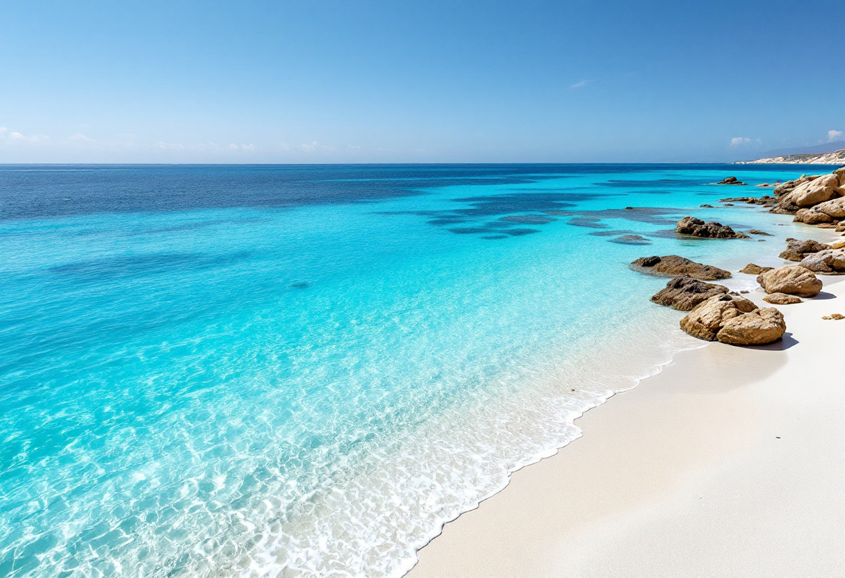Spiaggia Calo des Mort a Formentera con acque cristalline