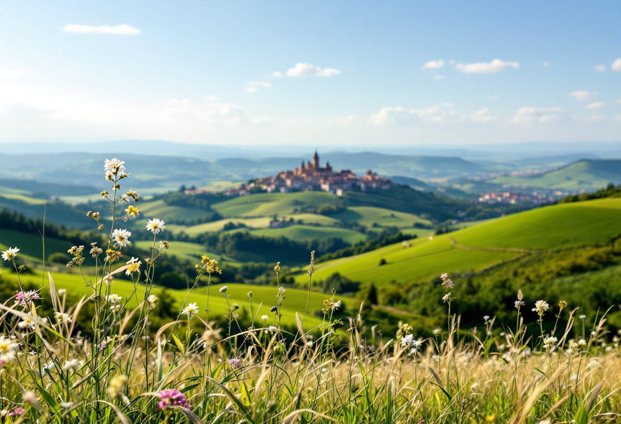 Panorama del Cammino dei Cappuccini nelle Marche