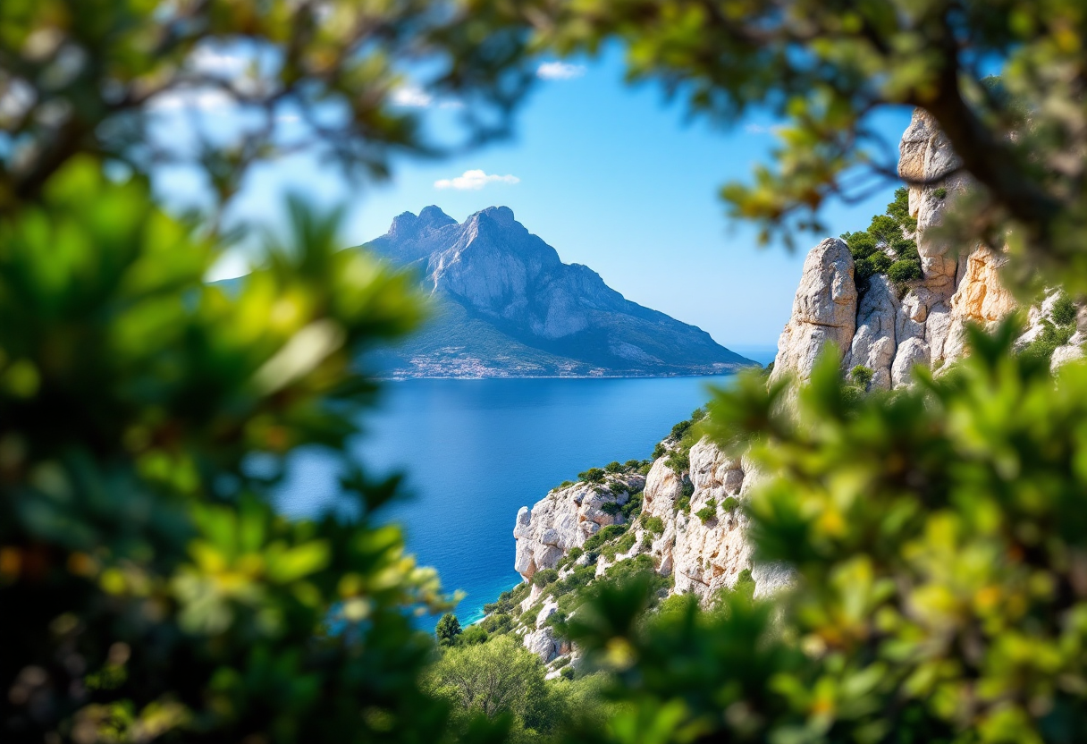 Panorama di Capri con natura e storia