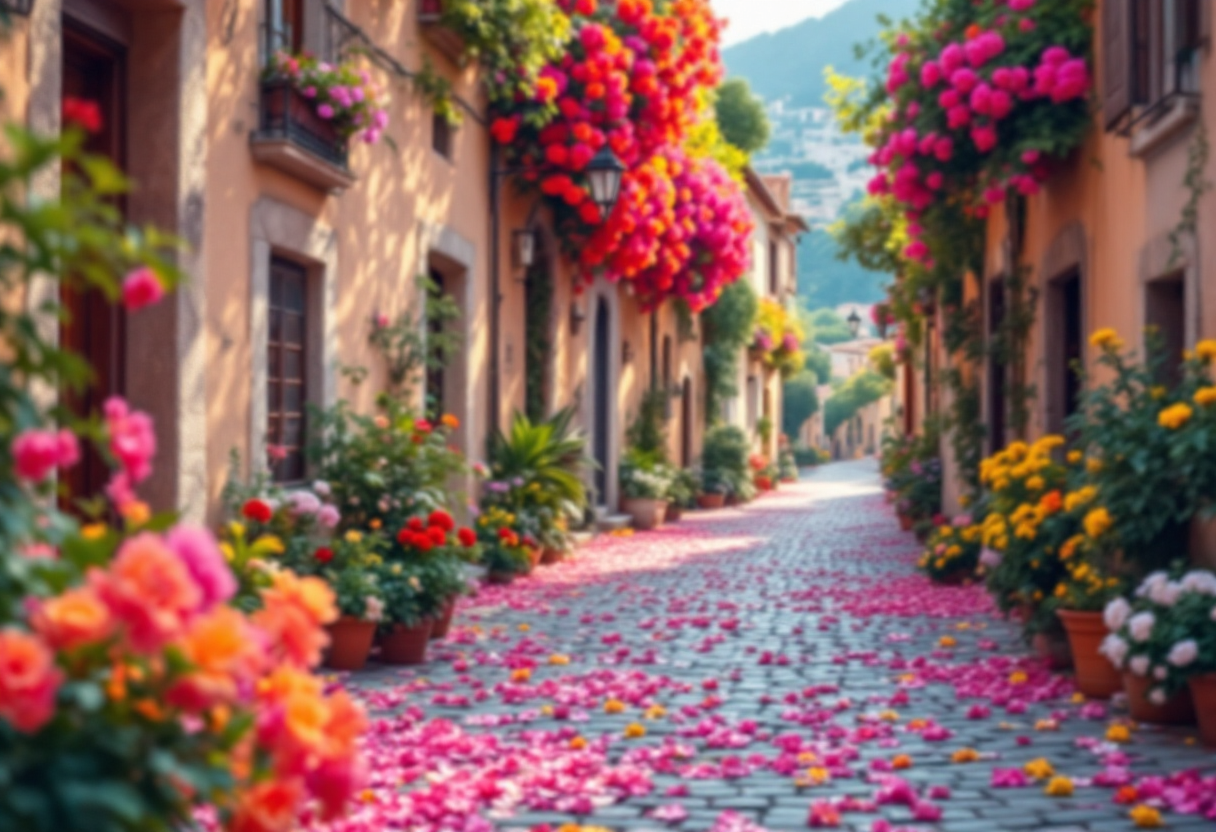 Infiorate 2025 in Italia con colori vivaci e dettagli artistici
