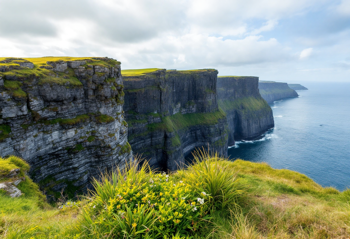 Panorama dell'Irlanda durante un viaggio on the road
