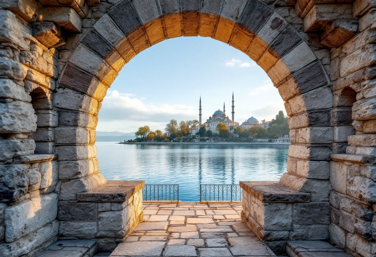 Vista panoramica di Iznik, antica città turca ricca di storia
