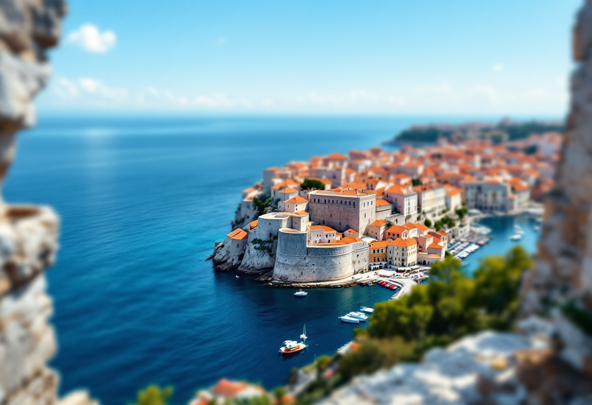 Panorama di Dubrovnik con le sue storiche mura