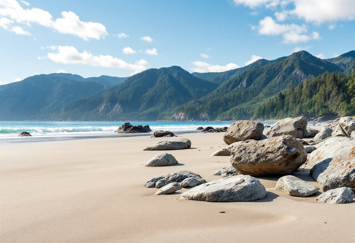 Panorama dell'Olympic National Park con montagne e foreste